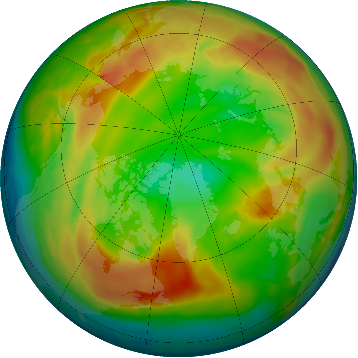 Arctic ozone map for 10 February 2011
